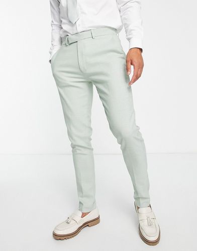 Pantalon de costume Oxford ajusté habillé - cendré - Asos Design - Modalova