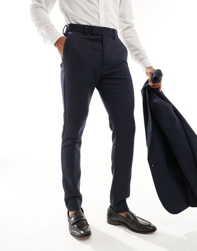 Pantalon de costume skinny en laine mélangée à chevrons larges - Asos Design - Modalova