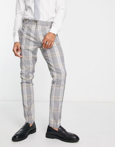 Pantalon de costume slim à carreaux - Reflets anthracite - Asos Design - Modalova