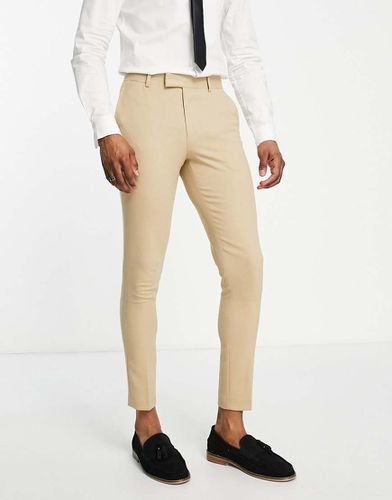 Pantalon de costume slim de mariage à micro texture - Blanc cassé - Asos Design - Modalova