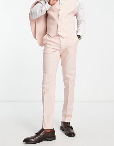 Pantalon Blanc Pour Homme, Pantalon En Lin Homme Violette Antique Rose  Saumon