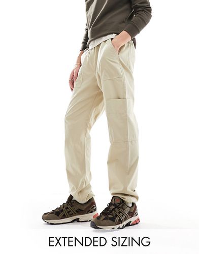 Pantalon de jogging cargo à enfiler avec taille élastique - Taupe - Asos Design - Modalova