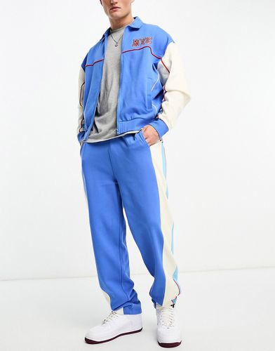Pantalon de jogging d'ensemble ample - Blue color block - Asos Design - Modalova