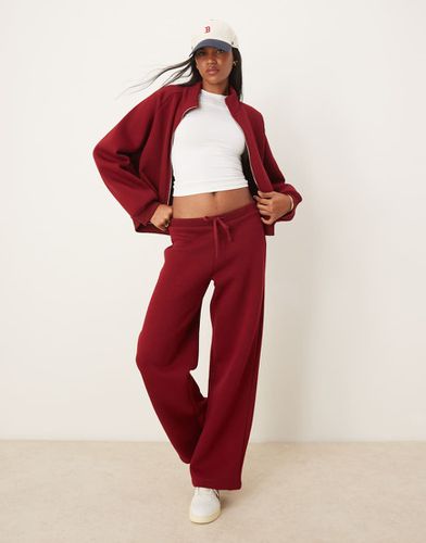 Pantalon de jogging d'ensemble droite - Bordeaux - Asos Design - Modalova