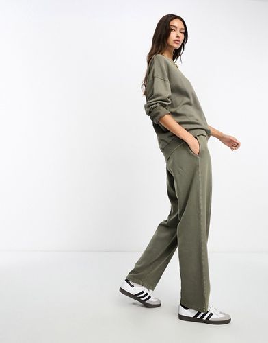 Pantalon de jogging droit - Kaki délavé - Asos Design - Modalova