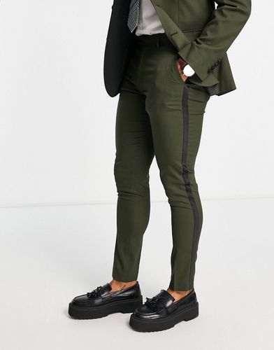 Pantalon de smoking ajusté - forêt - Asos Design - Modalova