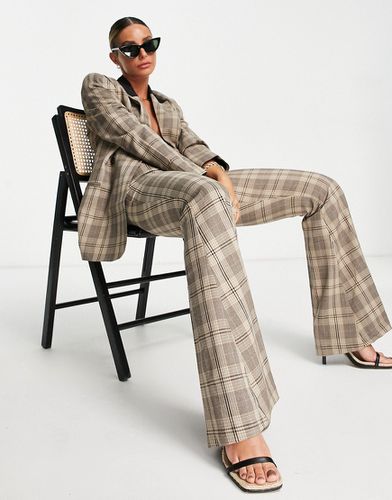 Pantalon de tailleur ultra évasé - Carreaux - Asos Design - Modalova