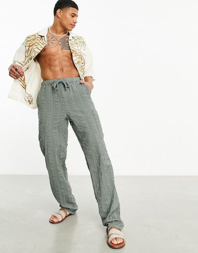 Pantalon décontracté texturé - Asos Design - Modalova