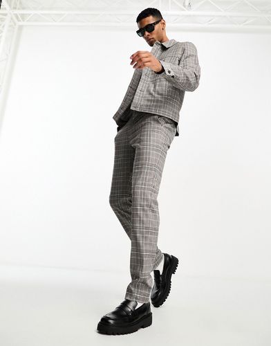 Pantalon d'ensemble ajusté habillé à carreaux - Asos Design - Modalova