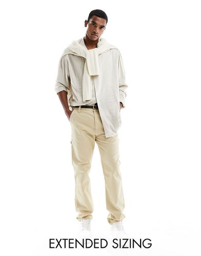 Pantalon droit style charpentier - Beige - Asos Design - Modalova