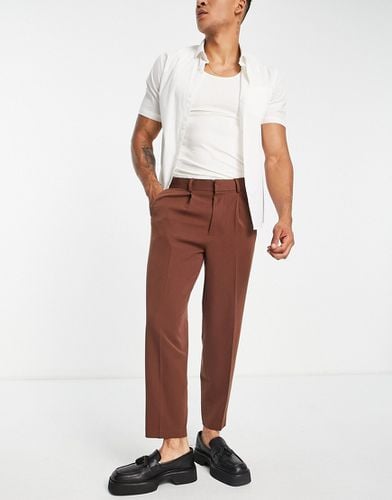 Pantalon élégant fuselé oversize - chocolat - Asos Design - Modalova