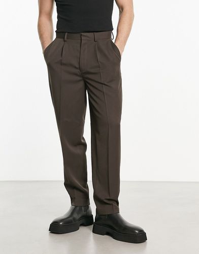 Pantalon élégant fuselé oversize - Marron chocolat - Asos Design - Modalova