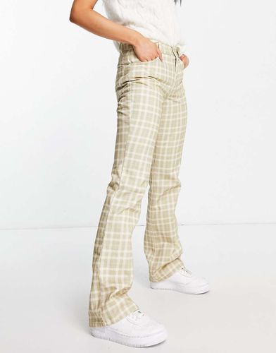 Pantalon évasé - Carreaux sauge - Asos Design - Modalova