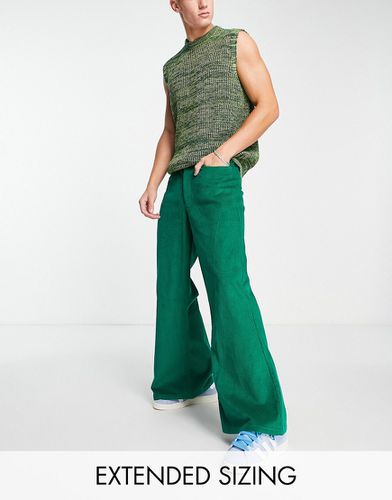 Pantalon évasé ultra large en velours côtelé - Asos Design - Modalova