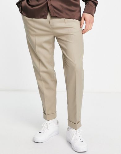 Pantalon fuselé élégant en sergé - Camel - Asos Design - Modalova