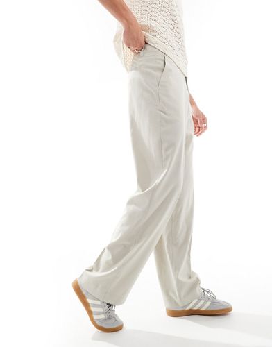 Pantalon habillé ample - Taupe - Asos Design - Modalova