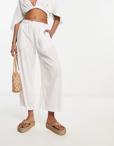 Pantalon jupe-culotte en lin - cassé - Asos Design - Modalova