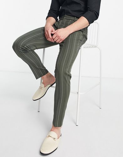 Pantalon longueur cheville élégant coupe ajustée à rayures - Asos Design - Modalova