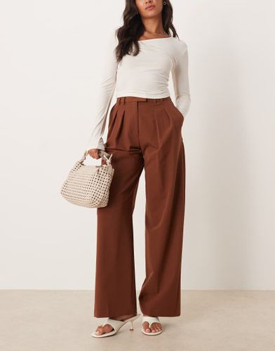 Pantalon large  pinces - Caramel fonc - Asos Design - Modalova
