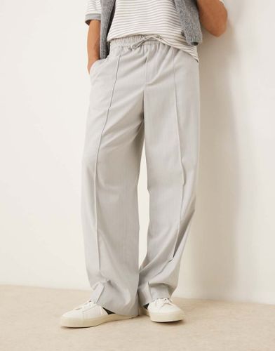 Pantalon large élégant à enfiler - clair à fines rayures - Asos Design - Modalova