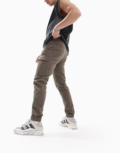 Pantalon skinny cargo resserré aux chevilles - Kaki - Asos Design - Modalova