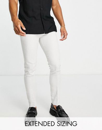 Pantalon skinny élégant en coton mélangé microtexturé - clair - Asos Design - Modalova