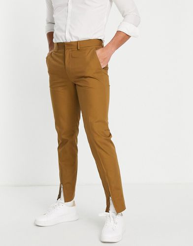 Pantalon slim habillé avec ourlet zippé sur le devant - Asos Design - Modalova
