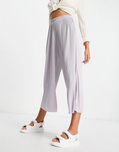 Pantalon style jupe-culotte plissé - lavande - ASOS DESIGN - Modalova