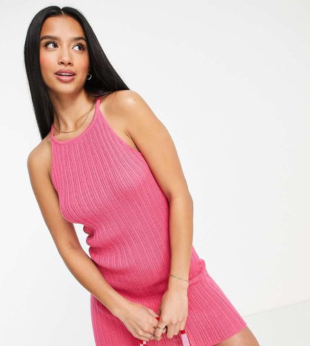 ASOS DESIGN Petite - Robe courte dos nu en maille côtelée - Asos Petite - Modalova