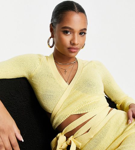 ASOS DESIGN Petite - Top cache-caur d'ensemble en maille - Asos Petite - Modalova