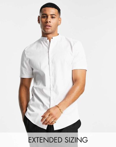 Premium - Chemise ajustée en satin à col officier - Asos Design - Modalova