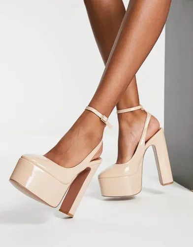 Pronto - Chaussures à semelle plateforme et talon haut - Beige - Asos Design - Modalova