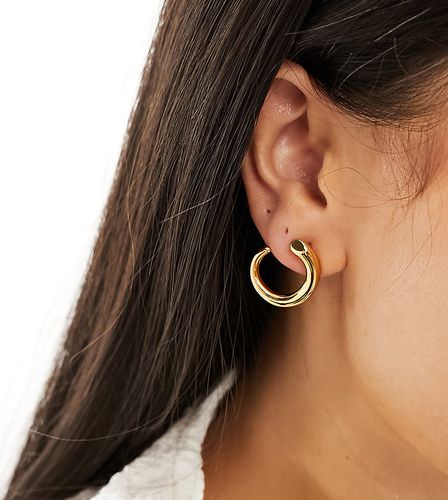 Puces d'oreilles en plaqué or 14 carats avec détail circulaire torsadé - Asos Design - Modalova