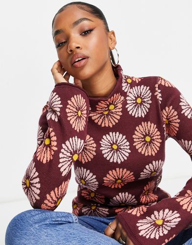 Pull à col montant avec imprimé fleurs - Asos Design - Modalova