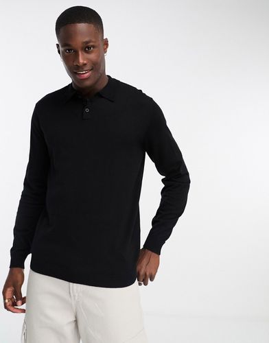 Pull basique à col polo en maille - Asos Design - Modalova