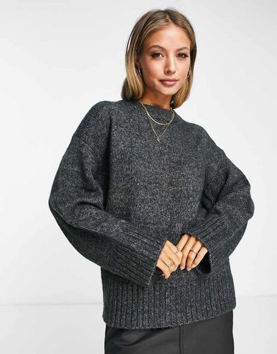 Pull ras de cou en laine mélangée de qualité supérieure - Asos Design - Modalova