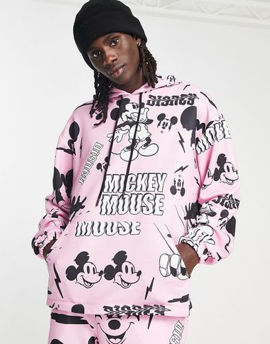 Punk Mickey - Sweat à capuche d'ensemble à imprimés Disney sur l'ensemble - Asos Design - Modalova