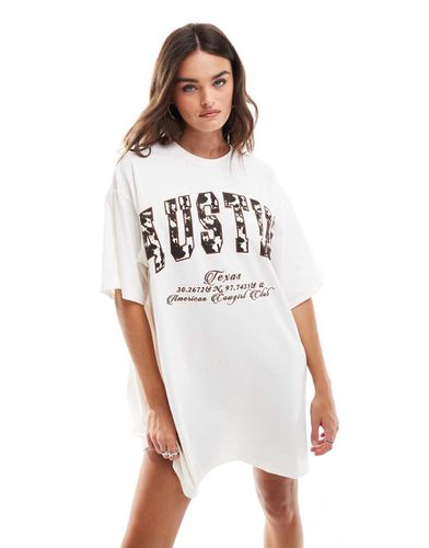 Robe t-shirt imprimé Austin - Asos Design - Modalova