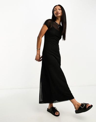 Robe t-shirt longue en tulle - Asos Design - Modalova