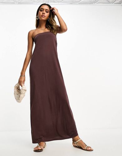 Robe bandeau longue - Chocolat - Asos Design - Modalova