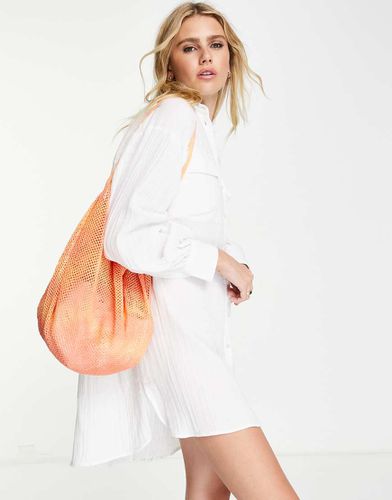 Robe chemise oversize en tissu double - Asos Design - Modalova