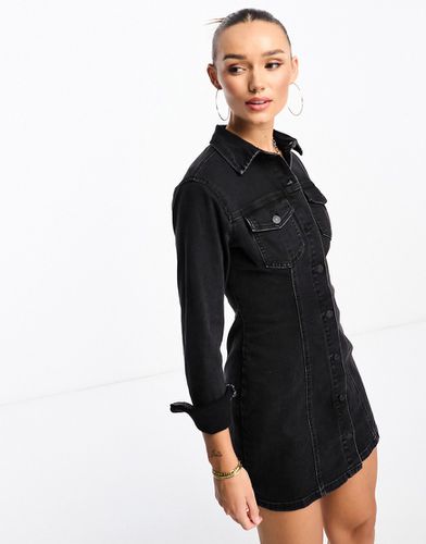 Robe chemise ajustée en jean - Asos Design - Modalova