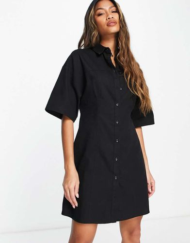 Robe chemise courte en sergé - Asos Design - Modalova