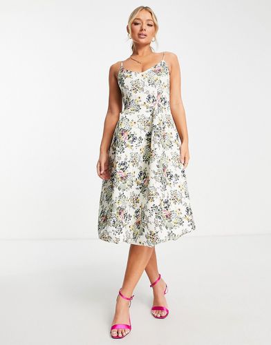 Robe de bal de promo mi-longue à fleurs avec ourlet boule - Asos Design - Modalova