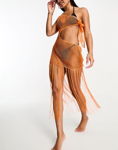 Robe de plage mi-longue asymétrique à franges - Asos Design - Modalova