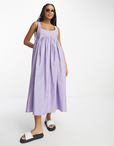 Robe d'été babydoll coupe mi-longue à encolure carrée - Lavande - Asos Design - Modalova