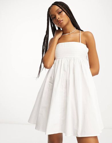 Robe d'été babydoll courte en coton avec plis sur le buste - Asos Design - Modalova