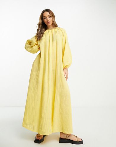 Robe longue coupe trapèze en tissu double - Asos Design - Modalova