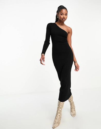 Robe longue asymétrique en maille - Asos Design - Modalova