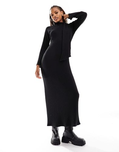 Robe longue avec foulard et manches longues - Asos Design - Modalova